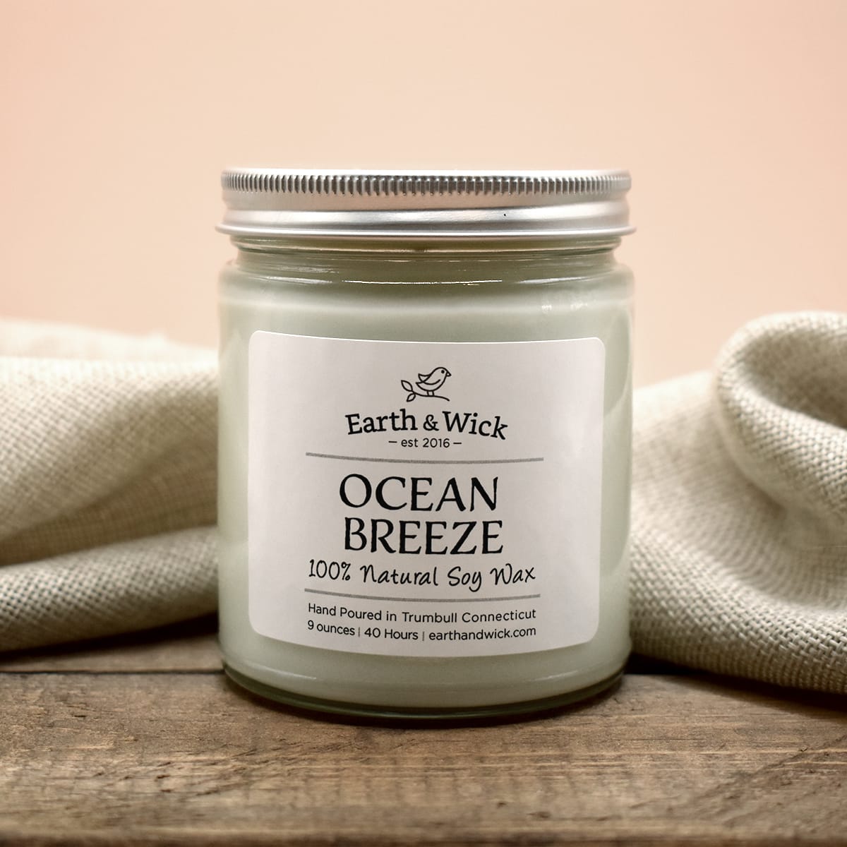 Ocean Breeze9 oz – 100% natural soy wax candle -