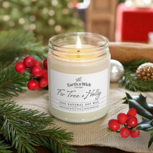 Fir Tree and Holly candle