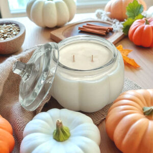 pumpkin and spice soy candle Limited Edition pumpkin jar